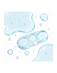 Texture of Janssen Cosmetics Hyaluron Fluid Ampoules on a white background.