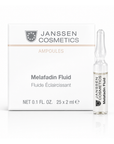 Janssen Cosmetics Melafadin Fluid Ampoules product packaging on a white background.