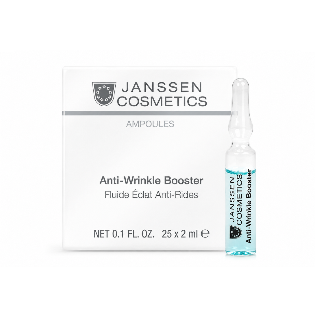 Janssen Cosmetics Anti-Wrinkle Booster Ampoules product packaging on a white background.