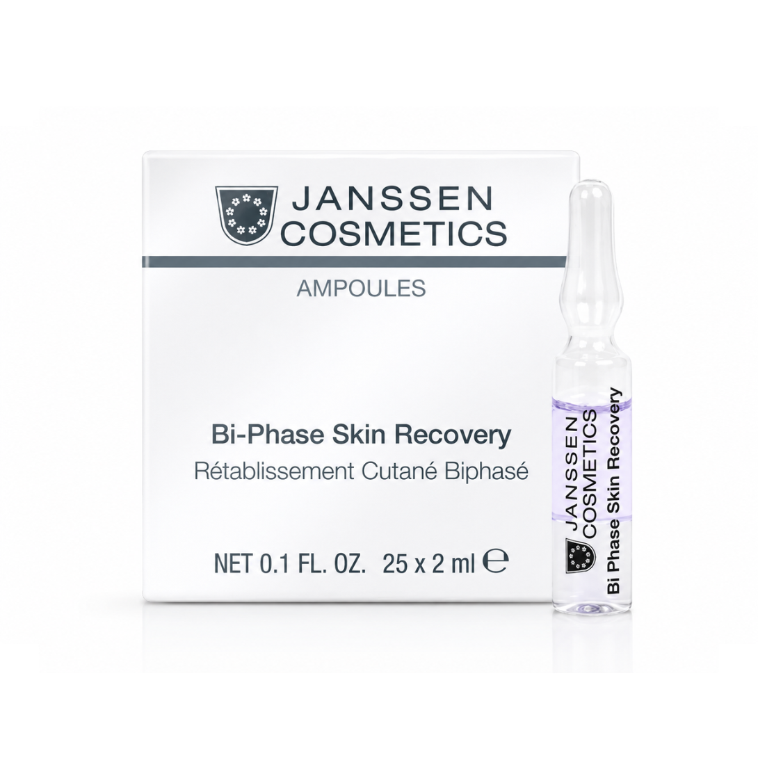 Janssen Cosmetics Bi-Phase Skin Recovery Ampoules product packaging on a white background.