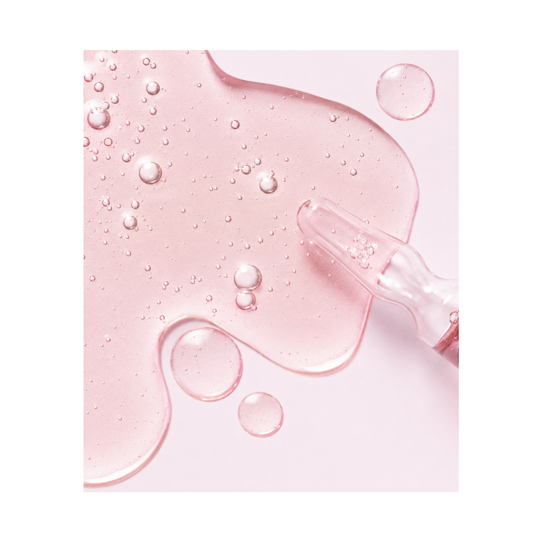 Texture of Janssen Cosmetics Caviar Extract Ampoules on a white background.