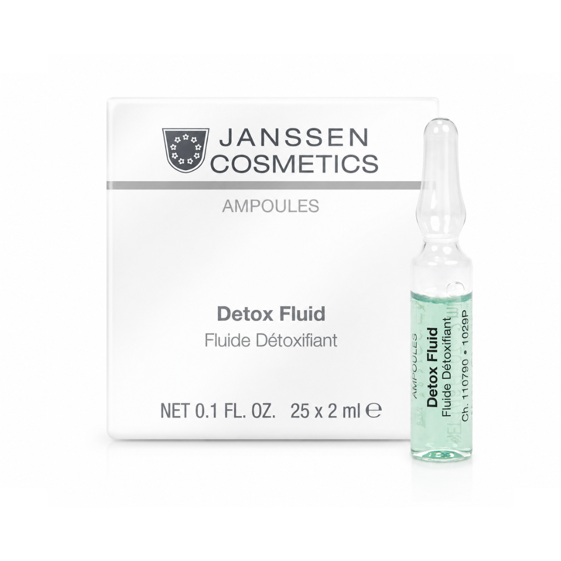 Janssen Cosmetics Detox Fluid Ampoules product packaging on a white background.