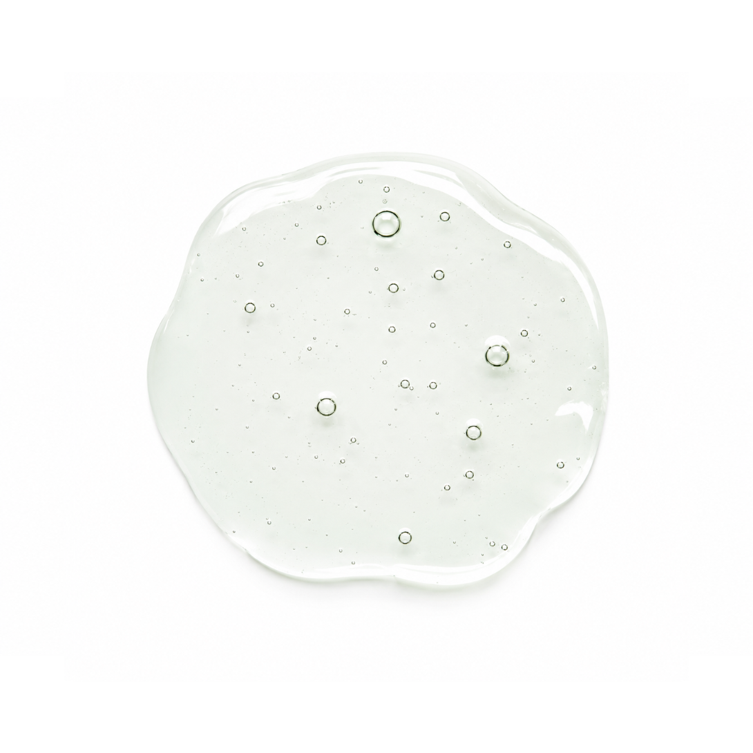 Texture of Janssen Cosmetics Detox Fluid Ampoules on a white background.