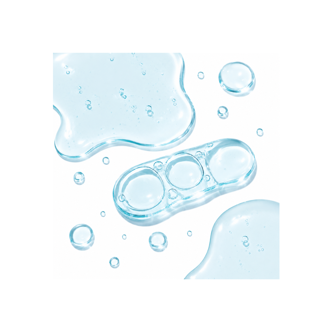 Texture of Janssen Cosmetics Hyaluron Fluid Ampoules on a white background.