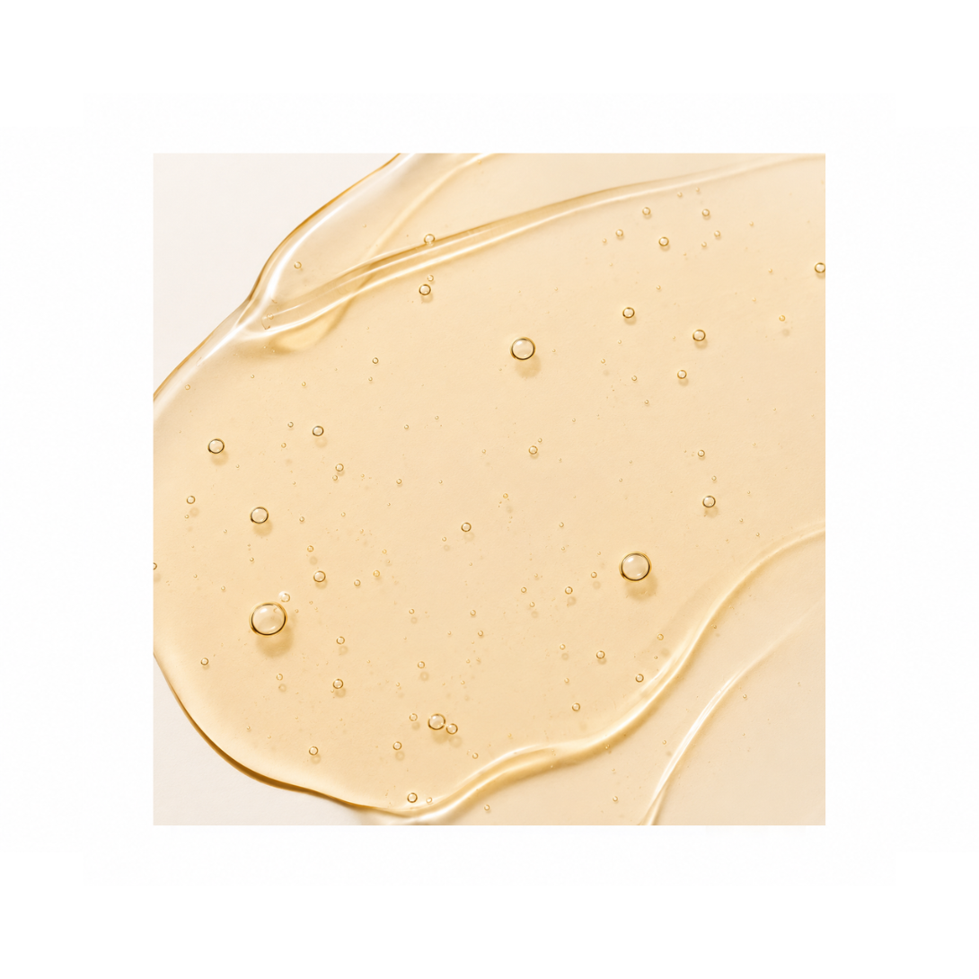 Texture of Janssen Cosmetics Skin Contour Fluid Ampoules on a white background.