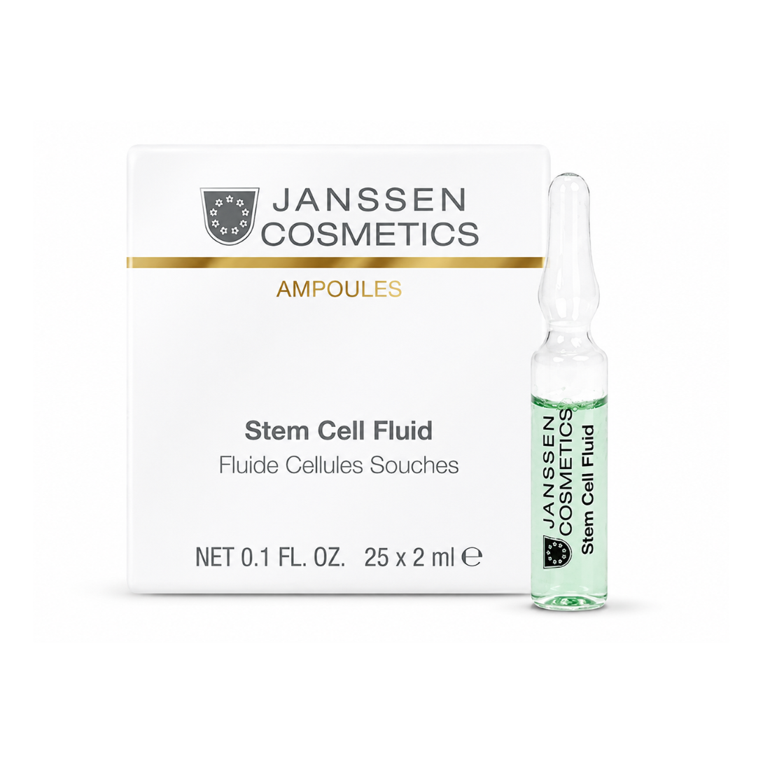 Janssen Cosmetics Stem Cell Fluid Ampoules product packaging on a white background.